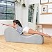 Avana Sleek Chaise Lounge for Yoga - Made in The USA - Great for Stretching, Relaxation, Exercise & More, 60D x 18W x 26H Inch, Light Grey