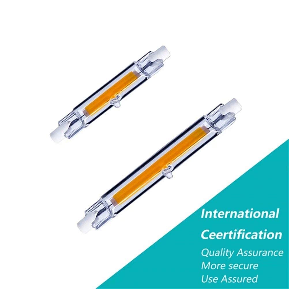 Ampoule COB à Tube de Verre LED R7S, Ampoule LED à intensité Variable R7S, Lampe à maïs 78MM 20W R7S J118 remplace la lumière halogène pour la Lampe de projecteur de Plafond (Paquet de 4)