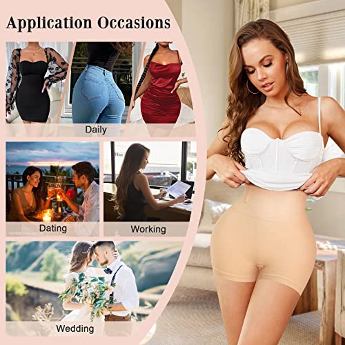 Nebility Butt Lifter Padded Shapewear High Waist Hip Enhancer Pads Shorts Women Seamless Underwear Tummy Control Panty Beige #TOP5