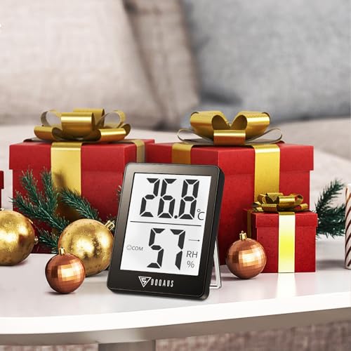 Foto von DOQAUS Digital Hygrometer Innen, 3 Stück Thermo- Hygrometer Feuchtigkeit Raumthermometer Luftfeuchtigkeitsmessgerät mit Hohen Genauigkeit, für Innenraum, Babyraum, Wohnzimmer, Büro