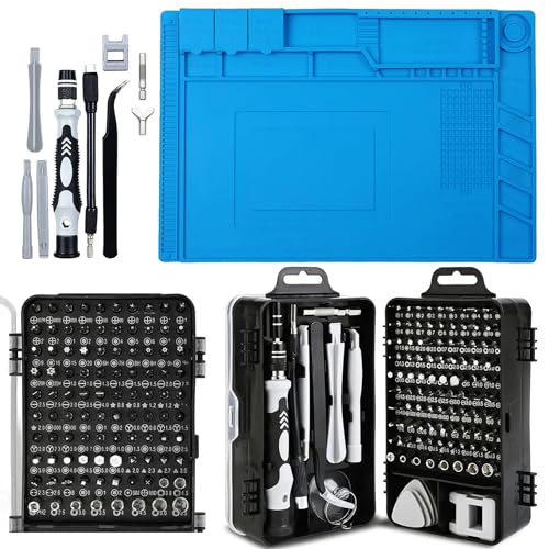 Kit Manutenção Celular Chaves Reparo 115em1 + Manta Magnética 45x30cm