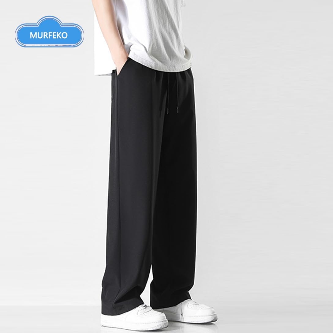 [murfeko] ズボン メンズ カジュアルパンツ 動きやすい 春夏服 接触冷感 パンツ おしゃれ カジュアル 通気速乾 リラック