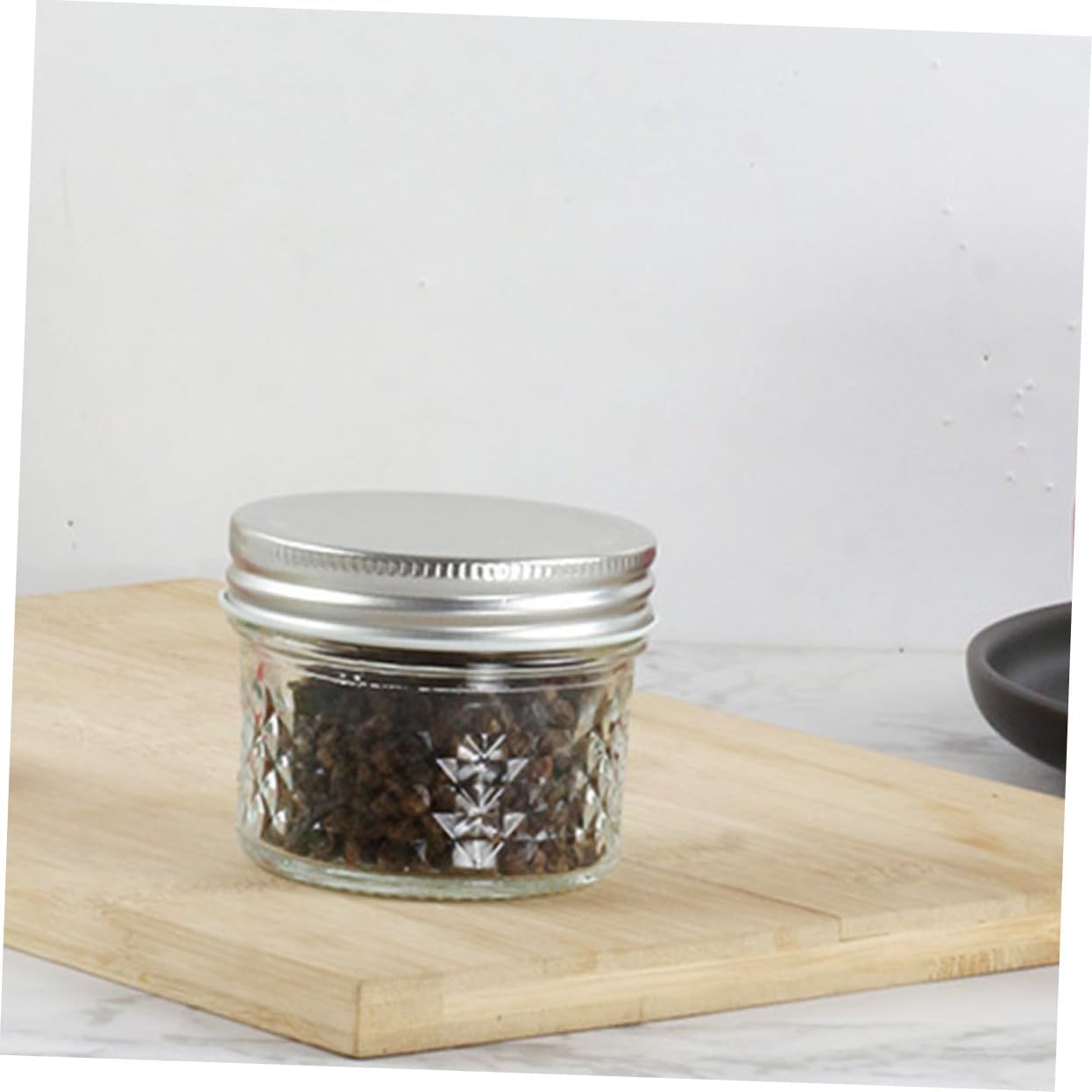 8pcs Transparent Sealed Caviar Jars Glass Storage Bottles for Honey Jam and Kitchen Organization Preserving Food and Gifts Each