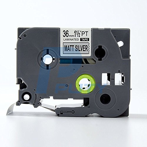 IDIK 1PK Black on Matt Silver Standard Laminated Label Tape Compatible for Brother P-Touch TZe-M961 TZM961 TZeM961(36mm x 8m)