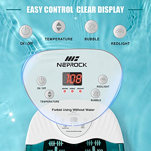 Neprock Foot Spa Bath Massager With Heat, Pedicure Foot Soak Tub With 22 Massaging Rollers For Foot Pain Relief，Foot Bath Spa With Bubbles And Vibration Massage And Jests, Pumice Stone Medicine Box #TOP6