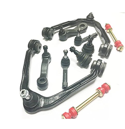 12 Pieces Complete Suspension Kit Upper Control Arms W/Ball Joints Assembly Sway Bars & Idler Arms Outer Tie Rod Ends Lower Ball Joints, Pitman Arm With 4 Grooves #TOP1