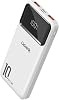 Odetrik Power Bank 10000mAh Portable Charger 22.5W PD Fast Charging Battery Pack QC 3.0 External Backup Charger Compatible with Smart Phone Tablet White