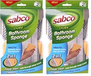 Sabco Duex 2 in 1 Bathroom Sponge (Pack of 4)