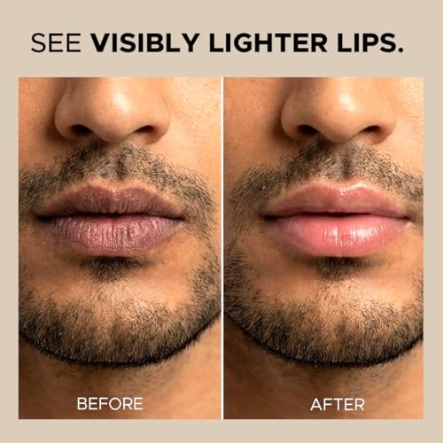Image of The Man Company Lightening Lip Balm| For Man | Brightens Lips | Non Tinted | Sun Protection with SPF50 | Hydrates | Fades Lip Pigmentation | Kojic Acid & Shea Butter| For Dry Lips