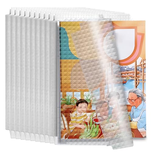 10 Stück Buchumschlag Transparent, Selbstklebend Buchumschläge Schulbücher, wiederverwendbare Buchschoner für den Schutz von Büchern, Wasserdicht & Abriebfest Heftumschlag Inkl.10 Namensetiketten