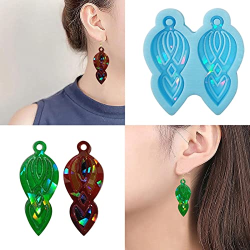 Plgebr Holographic Silicone Mold Earrings Necklace Christmas Pendant Decorative Jewelry Tag Mold Holographic Silicone For Resin #TOP6