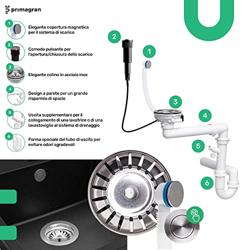 Lavello Cucina 50x50 cm, Lavandino Cucina in