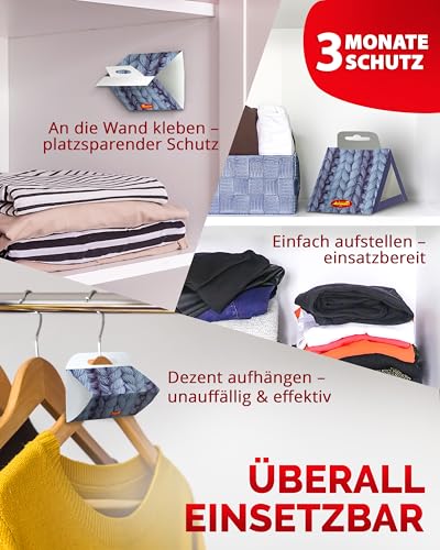 Foto von Aeroxon Kleidermottenfalle 6 Stück - Mottenfalle Kleidermotten für effektiven Mottenschutz für Kleiderschrank - Mottenfalle gegen Motten, schützt Kleidung zuverlässig & langfristig
