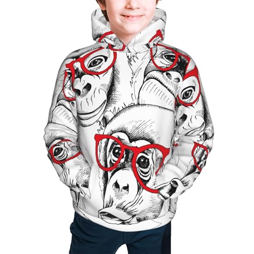 Monkey Kid Hoodies Boys Sweatshirts Girls Pullover with Pocket3