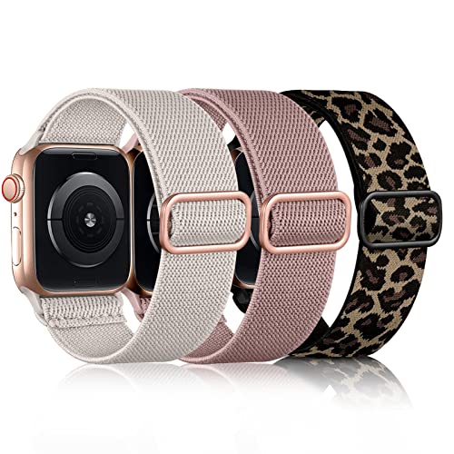 Image of DaQin 3 Pack Stretchy Solo Loop Compatible with Apple Watch Bands Men Women
