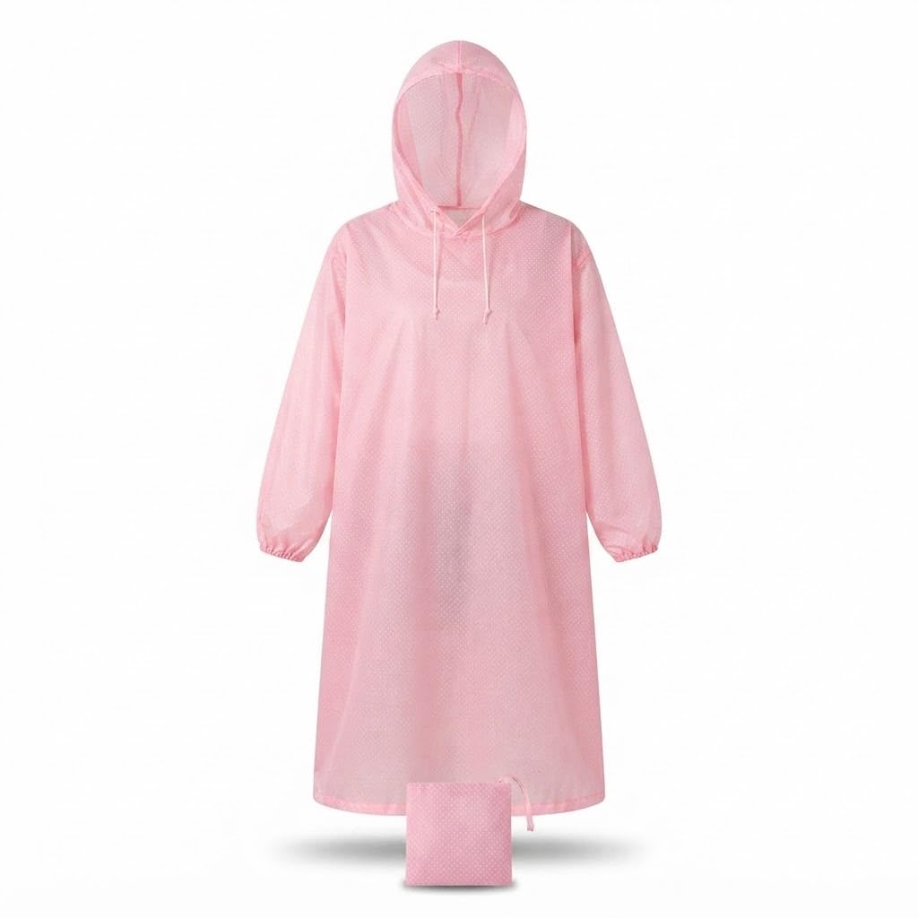 drumstone { 2026 Brings 5 Years WARRANTY ) Women’s Premium Portable Raincoat – Stylish Lightweight Waterproof Rain Poncho with Hood & Pouch – Perfect for Monsoon Travel, Office & Daily Commute-picture-20