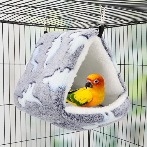 Nid d'oiseau d'hiver chaud triangulaire coton suspendu hamster