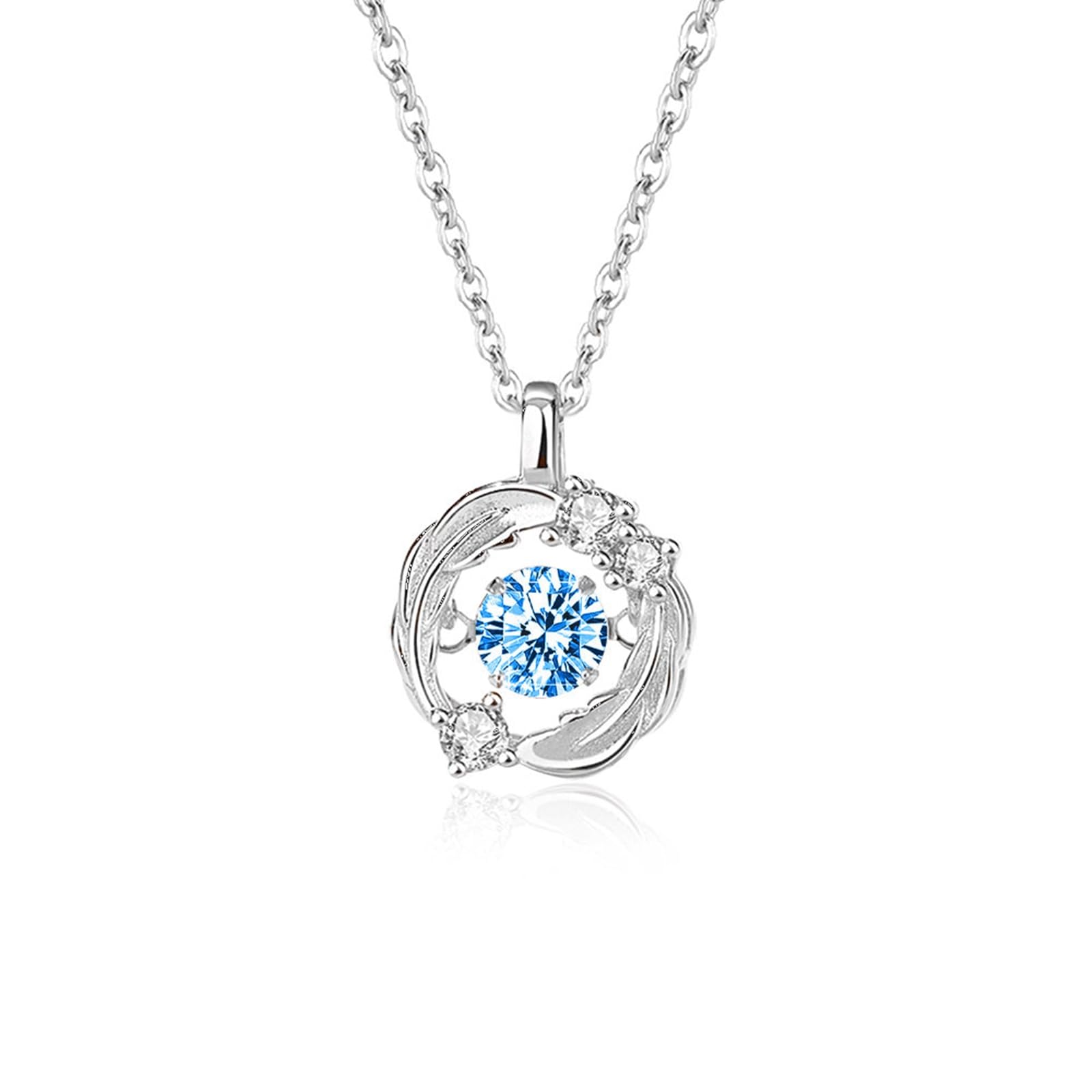 9/14/18 K złoty naszyjnik wisiorek, 0,5 ct okrągły topaz skrzydła anioła łańcuszek damski prawdziwe złoto