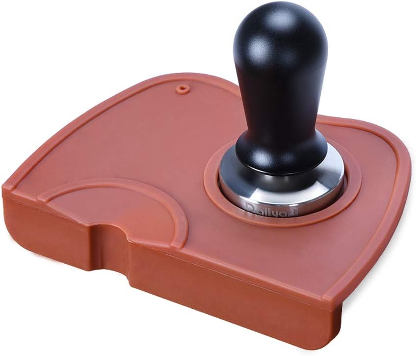 Dailyart Coffee Tamper Mat Espresso Tamp Mat, Single, Brown