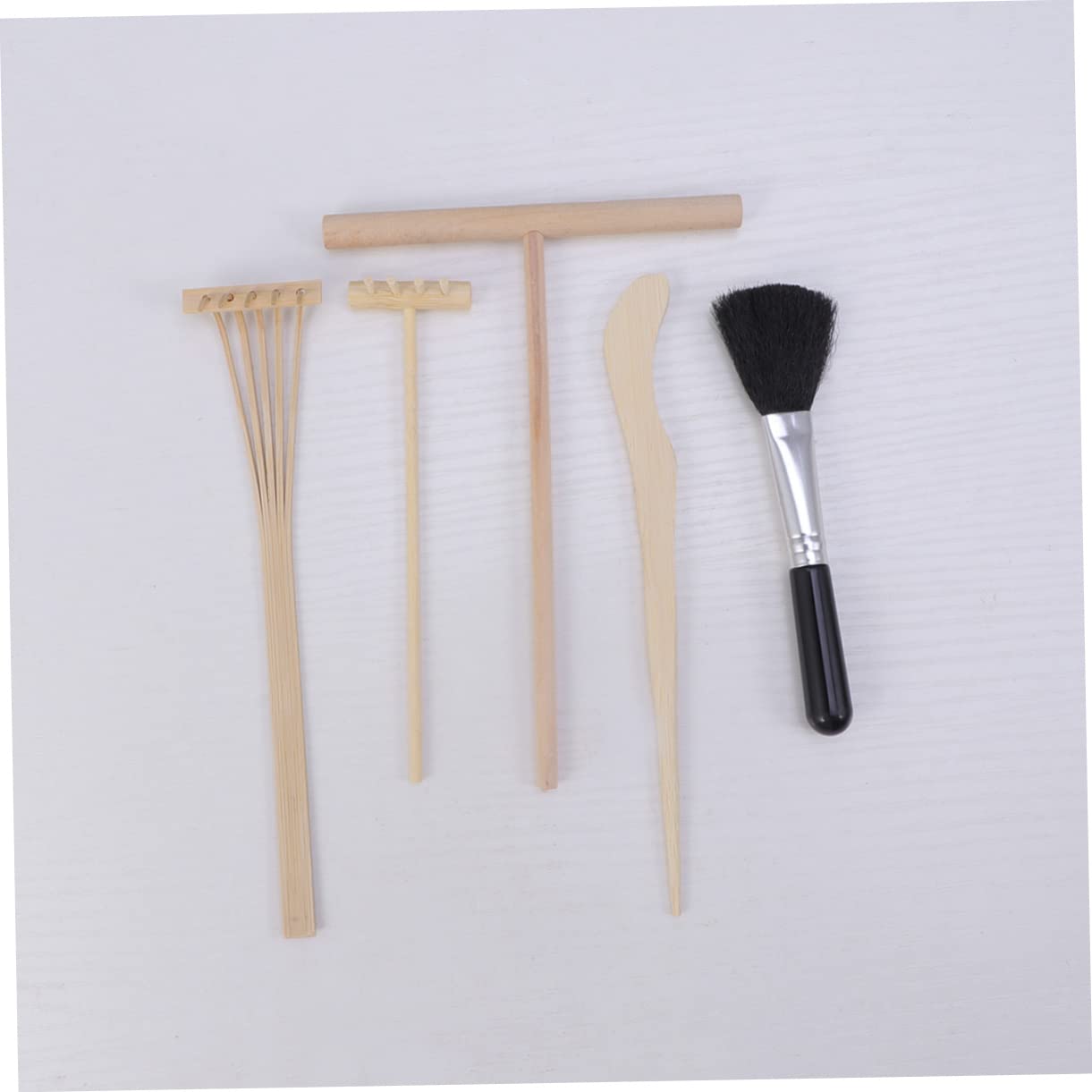 TOYANDONA 10 Piezas rastrillo Rastrillo jardín Zen Rastrillo era Madera ferramentas Estilo japones Herramienta Adornos Bambú