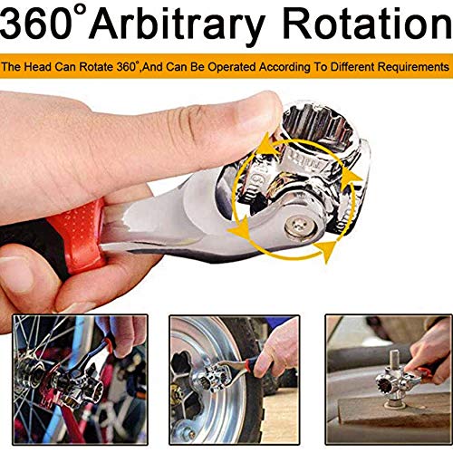 Kewayo Universal Wrench 48 Tools In One Socket, Works With Spline Bolts, Torx, Square Damaged Bolts And Any Size Standard Or Metric.lord Of Wrench.socket Wrench.universal Wrench,Tiger Wrench #TOP2