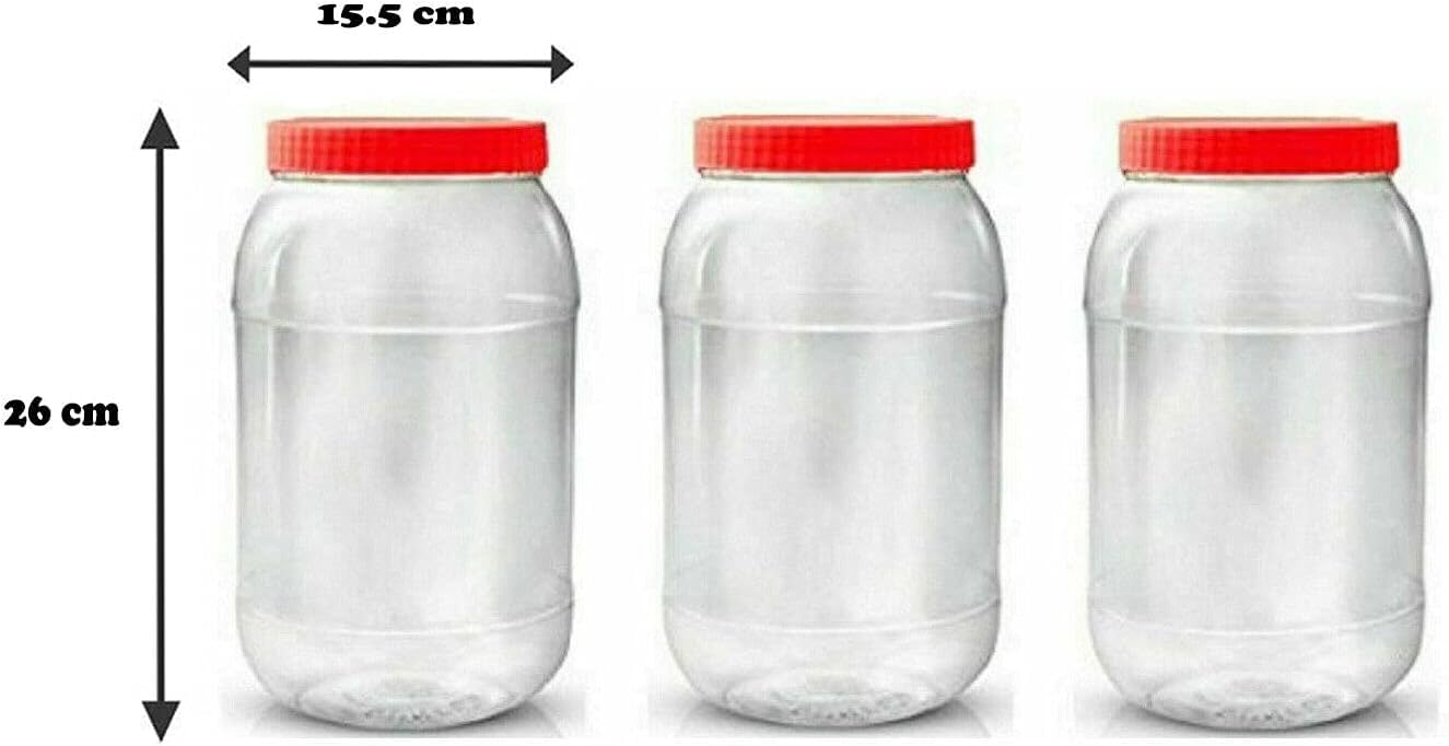 Set De 6 Tarros De Almacenamiento De Plástico Transparente Con Tapa De Rosca – Organizador De Especias Y Alimentos Sunpet