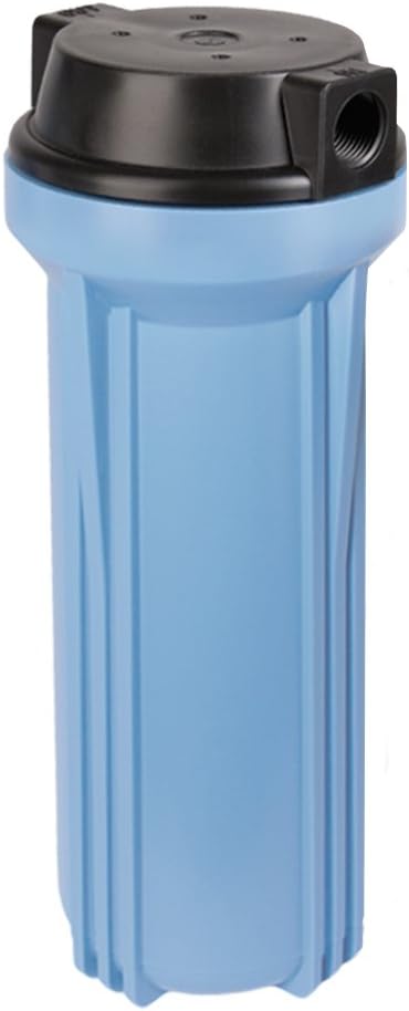 Hydronix HF45-20BLBK15 4.5" x 20" Water Filter Housing, Whole House Commercial or Industrial - 1.5" Port