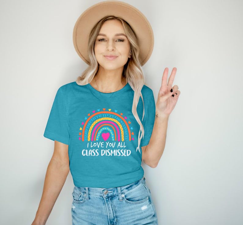 Teacher Shirt for Women Last Day of School T-Shirt Teacher Life Graphic Tee Tops Teachers Gift T-Shirt Blouse - Image 5