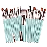 Cinidy 20 pcs Makeup Brush Set tools Make-up Toiletry Kit Wool Make Up Brush Set(Coffee)