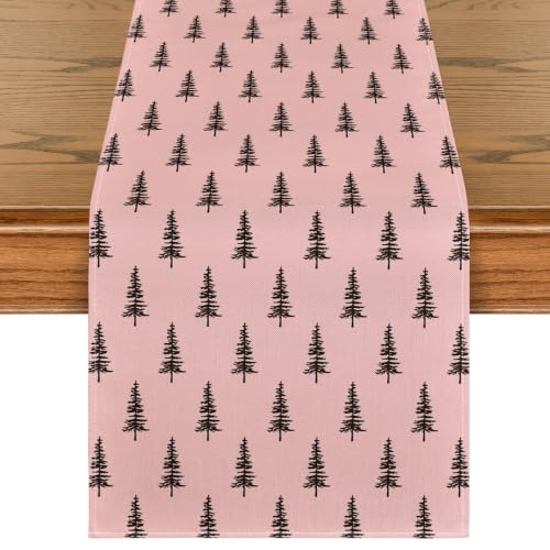 Image of Artoid Mode Xmas Tree Christmas Table Runner Home Party Decor 13x72 Inch