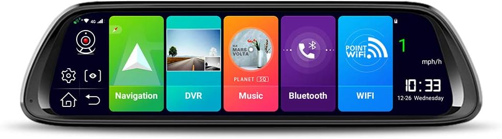 4G Android 8.1 full screen cloud mirror streaming media driving recorder navigation voice control Bluetooth reversing video music WIFI ADAS(GS18930)