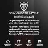 ATTCL Men's Fibra de carbon Sunglasses for men polarized UV protection 8999 Black+grey - Image 8