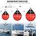 Leero Boat Mooring Buoys, Vinyl Marine Fender Balls, 8x11 Inches Round Anchor Balls for Docking，Marking，Anchoring, Multiple (A0, 2-Pack)