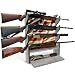 Rush Creek Creations Indoor 4 Rifle/Shotgun Wall Storage Americana Display Rack - Features Storage Compartment for Accessories