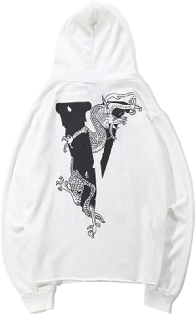 Jacky's Men's Hoodie Cotton Sweatshirt Women's Clothing Sweatshirt (Color : White, Size : M)