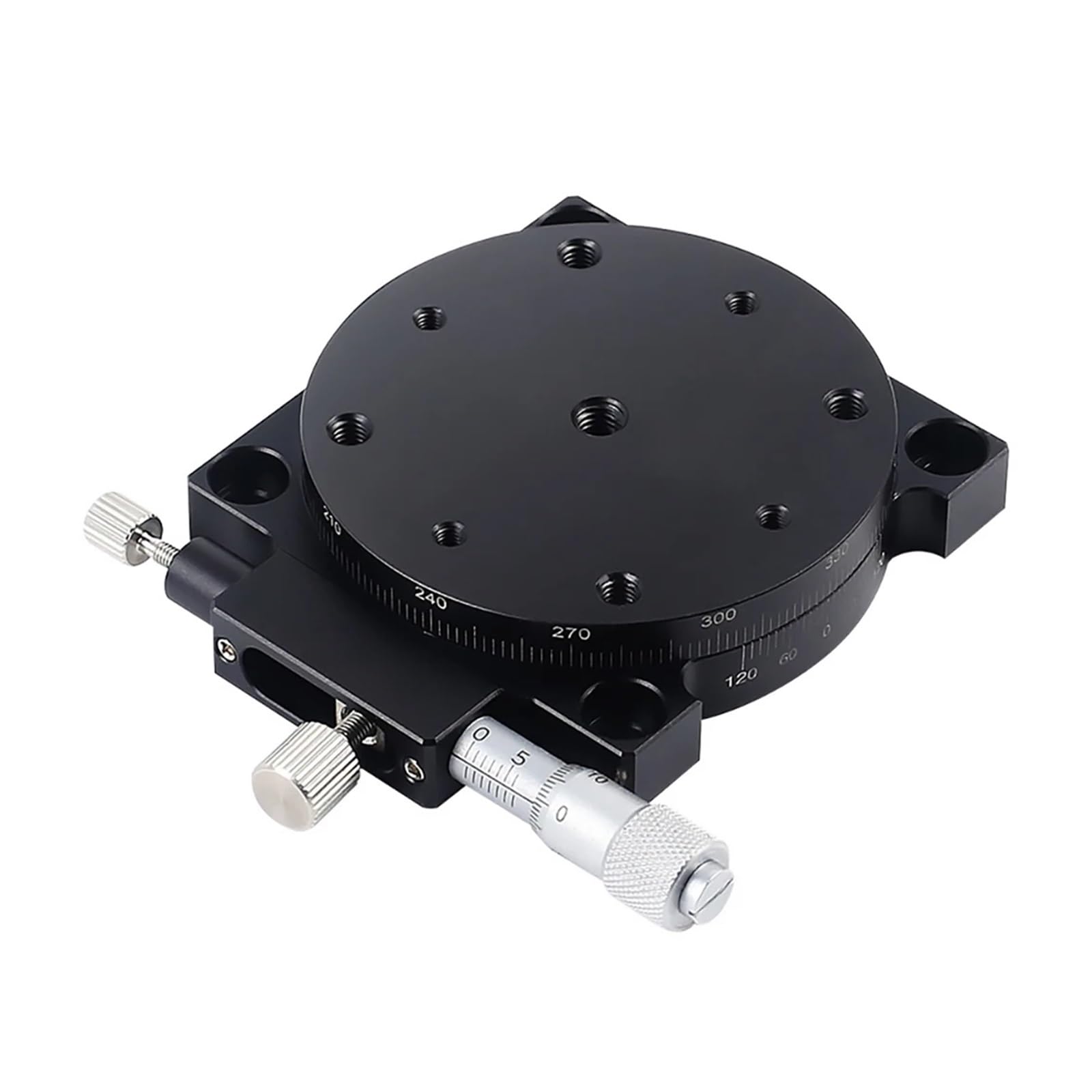 MYXJGNAIY R Axis 125mm RS125-L, Manual Sliding Table, 360Degree Rotation Precision Displacement Angle Adjustment Platform, Optical Micrometer