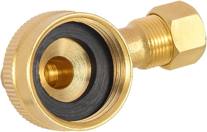 EFIELD Dishwasher Swivel Elbow Brass Fitting, 3/8" OD Compression x 3/4" Female FHT Hose Connections (1),(DW018)
