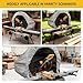 nutoniz Collection Hood for Table Miter Saw Dust Solution, Heavy-Duty Oxford Fabric Foldable Dust Collector for Woodworking with Accessories and Storage Bag, Fits All Miter Saws, Silver