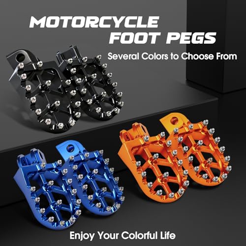 Motorrad Fußrasten für 50/65/85/125/150/250/400SX 250SXS/SXS-F/EXC/MXC/EXC-G/SX-F/EXC-F/XC/XC-F 450SX-F/EXC/XC-G/SX/SXS/SMR/EXC-G/MSX-G 525EXC/EXC-G/MXC-G/SX/SMR/XC-G Orange