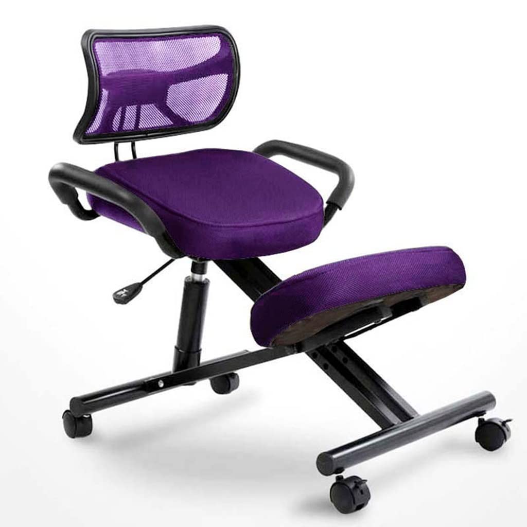 Ergonomiczne krzesło klęczące z siatki regulowana wysokość i kąt z oparciem kółka funkcja nachylenia biurko komputerowe krzesło zadaniowe