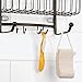 mDesign Large Metal Bathroom Tub & Shower Caddy, Hanging Storage Organizer Center with Built-in Hooks and Baskets on 2 Levels for Bathroom Showers, Stalls, Bathtubs - Bronze