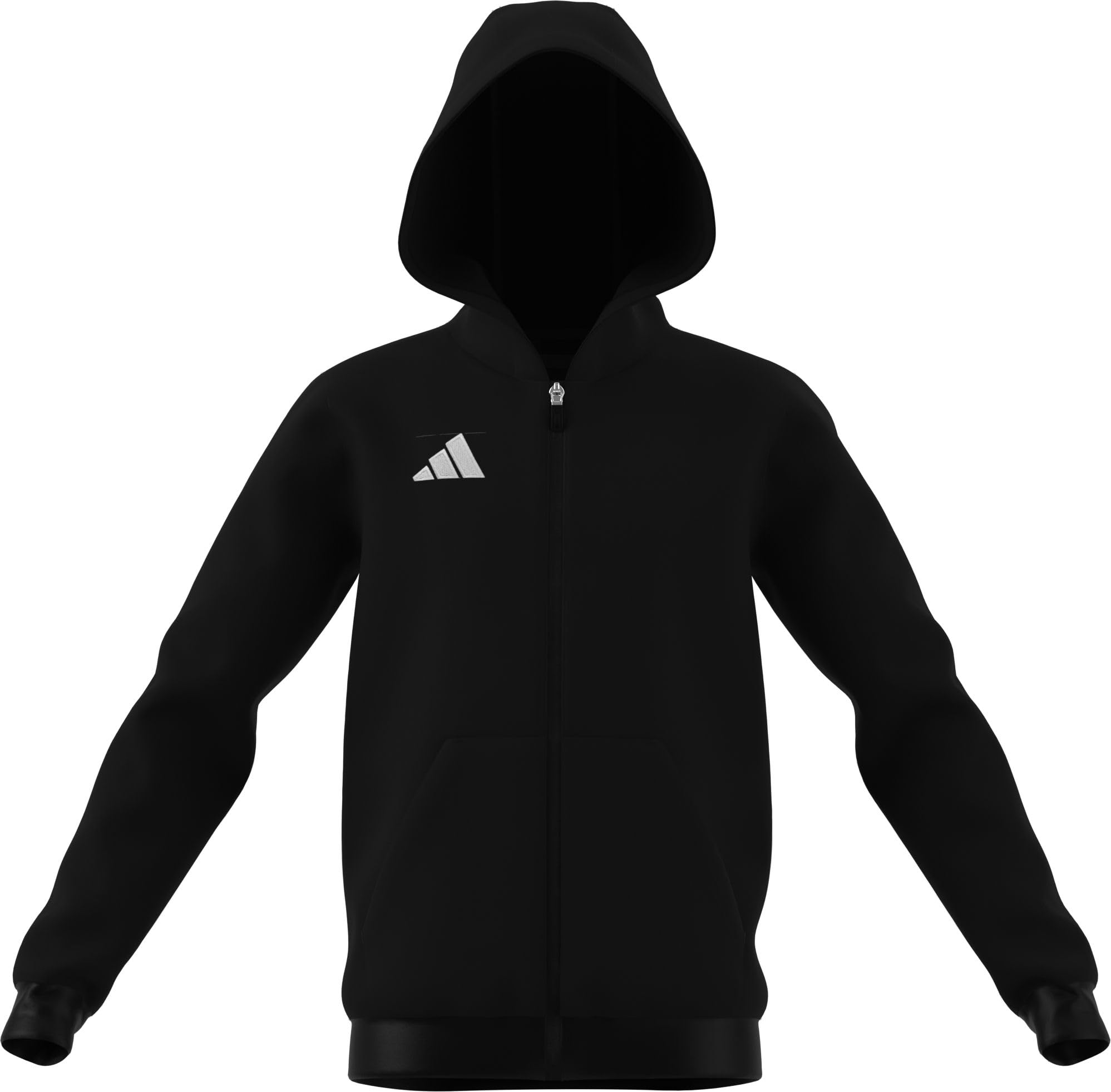 Adidas Unisex Kids Noir Hooded Sweatshirt With Zipper Entrada 26