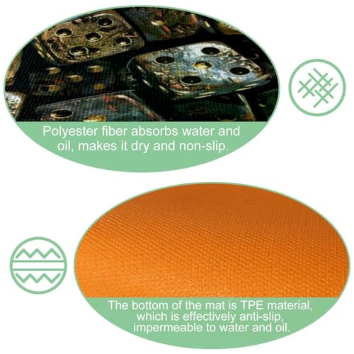 Alfombrillas de cocina para evitar resbalones VAPOKF tapetes absorbentes de dados juego 2 5