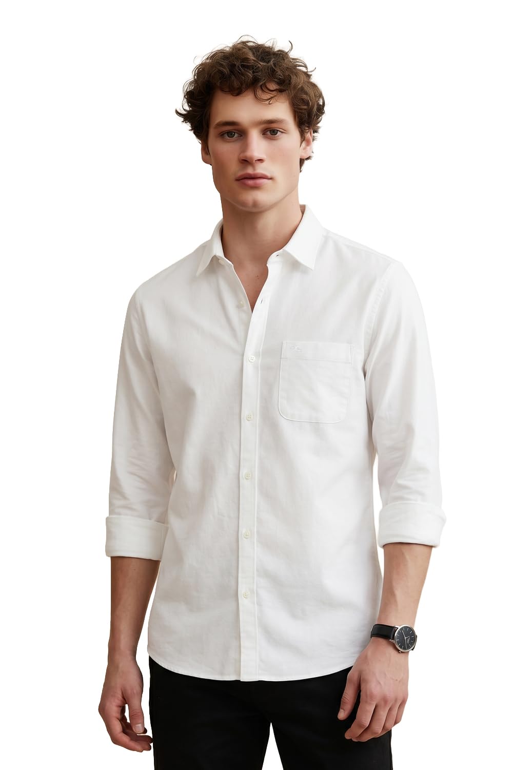peter england Men's Classic Slim Fit Full Sleeve Oxford Shirt | 100% Cotton-picture-22