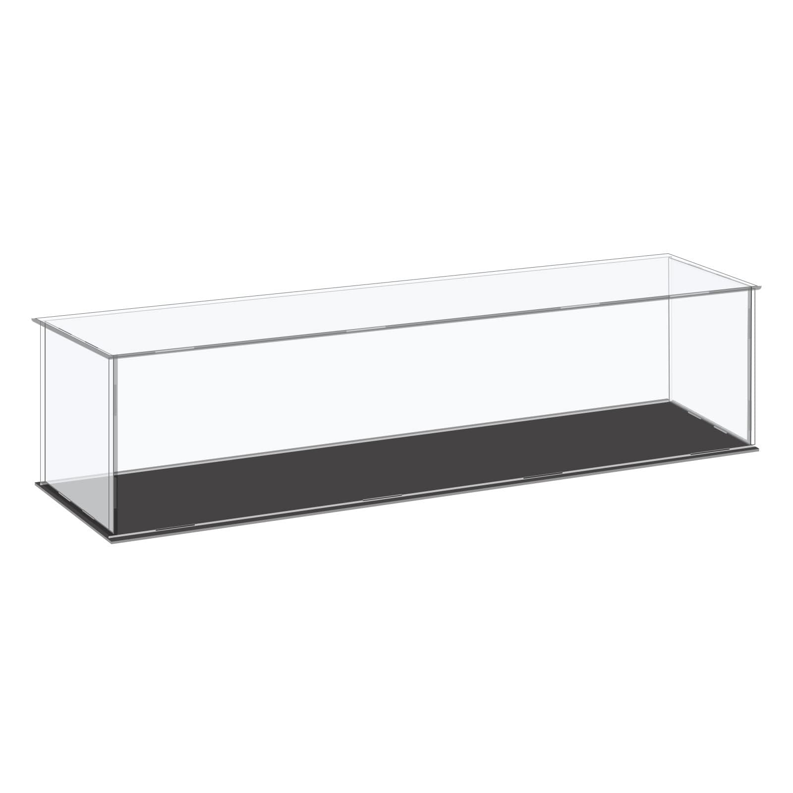 Transparente Acryl-Vitrine, montierbarer Würfelständer mit schwarzem Sockel, staubdichter Schutz, Vitrine für Sammlerstücke, Erinnerungsstücke, 2 mm, 10/15/20/30/35/40 cm (35 x 35 x 30 cm