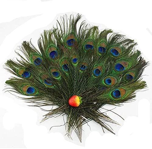 Herebuy8 40pcs Real Natural Peacock Tail Eyes Feathers Perfect for Wedding Party Arts And Crafts Home Decorations DIY (40pcs)