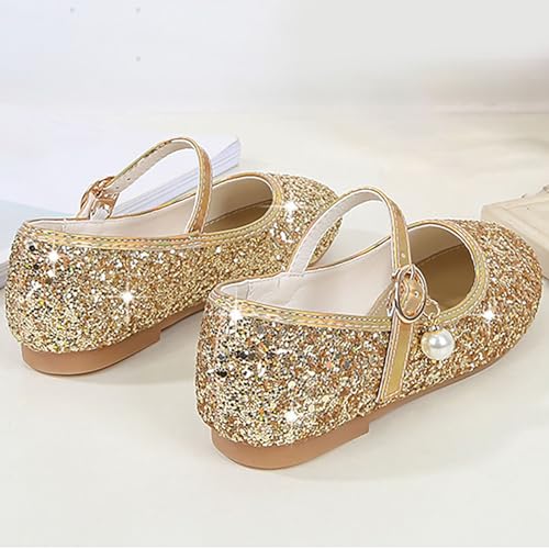 Girls Glitter Princess Dress Shoes 𝗟ow Heel 𝐌ary Jane Birthday Wedding Christmas Part𝐲 Holiday Celebration Shoes3