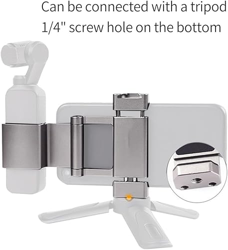Miniatura 3 de Abrazadera plegable para teléfono con rosca de 14 pulgadas, soporte de zapata fría compatible con DJI Osmo Pocket Pocket2 Handheld Gimbal Microphone