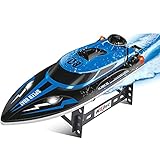 【Barco de control remoto de alta velocidad】El barco RC es un juguete divertido para tener a cualquier edad. Los botes a control remoto son juguetes acuáticos populares para aficionados, corredores profesionales o incluso para divertirse. Pase fácilmente horas de diversión en el agua compitiendo con un barco RC, o simplemente compitiendo con amigos.