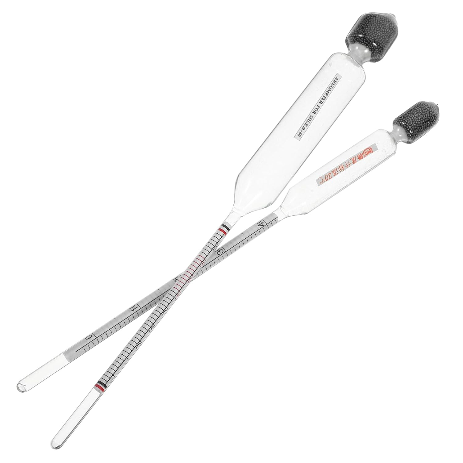 ULTECHNOVO 4sets Lactometer Sugar Hydrometer Accurate Glass Measuring Device for Lactate Sugar Content for Kitchen Use Measurement Scale
